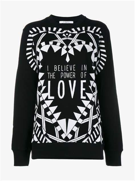 givenchy i believe in the power of love sweatshirt|More.